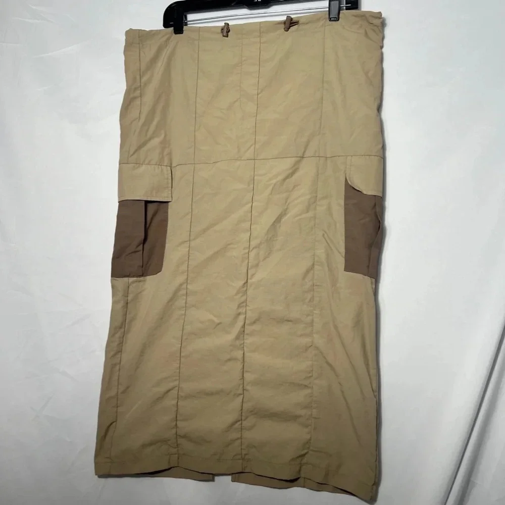 Women's Vero Moda Beige High Rise Cargo Maxi Skirt Size M